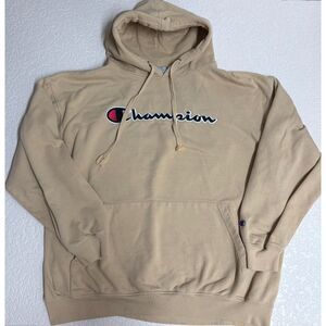 Champion Authentic Athleticwear Tan Logo Hoodie 2XL